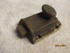 Antique Victorian Clinton Made in USA Brass Knob Cast Iron Deadbolt Door Lock
