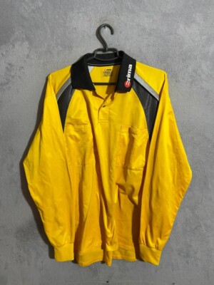Erima Vintage Jersey Long Sleeve Football Soccer Referee Shirt Men Size XL