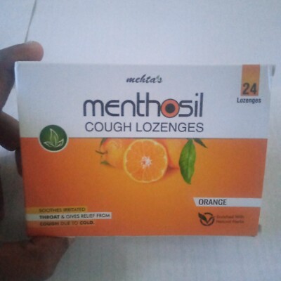 Menthosil Cough Orange 24 Lozenges For Sore Throats & Gives Relief From