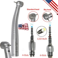Kavo Style Dental Fiber Optic LED Turbine Handpiece / Quick Coupling 4/6Hole hix