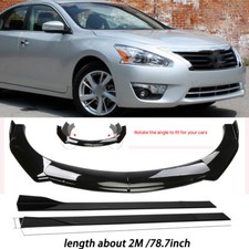 For Nissan Altima Front Bumper Lip Spoiler Splitter Kit 78 Side Skirts Gloss