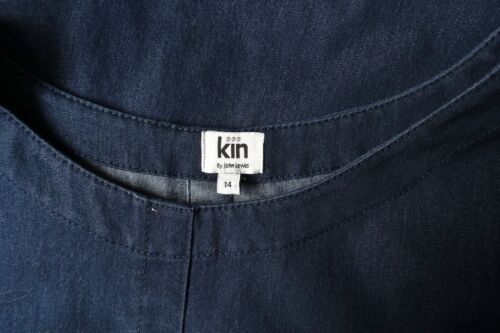 KIN by JOHN LEWIS Dark blue Cotton blend denim look dress size 14 - Picture 10 of 10