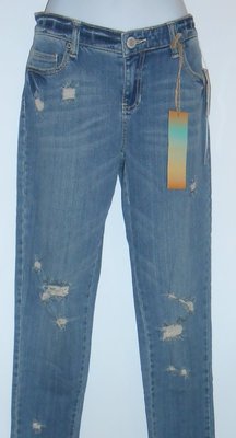 O'Neill Junior Destroyed Distressed Skinny Denim Jeans Blue Five (5) NWT