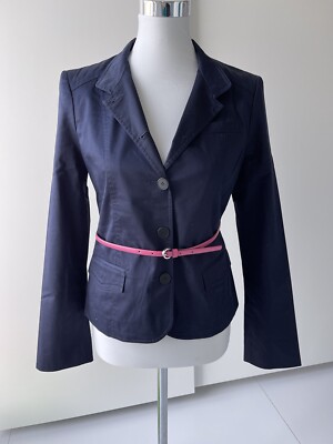 SELECTION by.S.Oliver Damen Blazer Dunkelblau mit Gürtel Gr.36/S