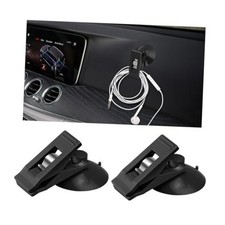 2 PCS Suction Cup Card Bill Clip, Strong Metal Car Sun Shade Window Black