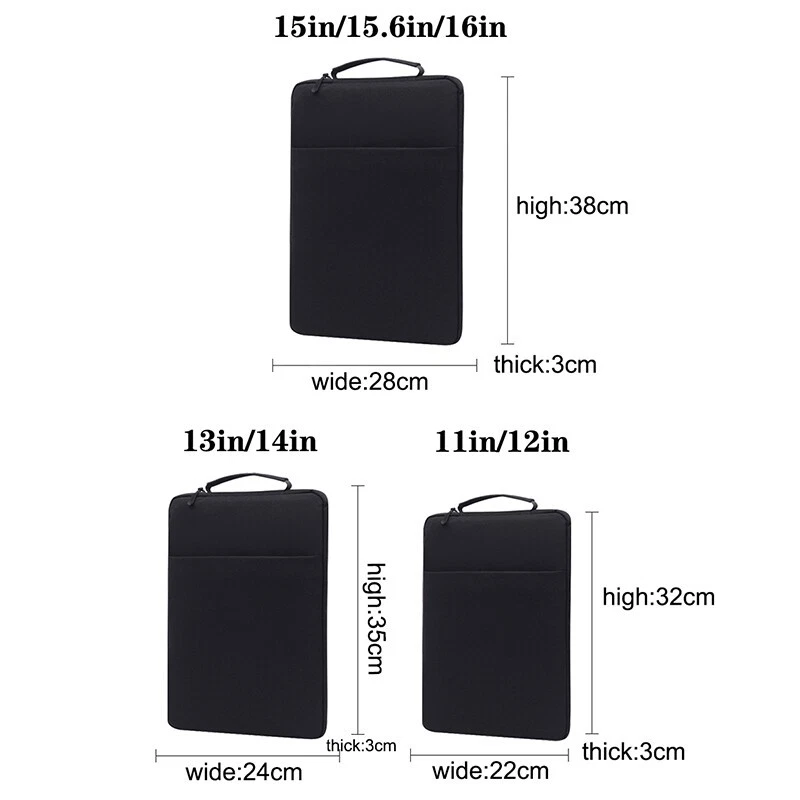 Laptop Case Sleeve Bag for 13 14 15.6" Macbook Lenovo Microsoft Hp Dell Cover Uk - Image 2 of 4
