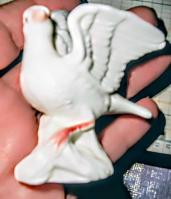 5" Dove Vintage Occupied Japan Ceramic White 🕊️ Pigeon Bird Figurine Peace 🕊️