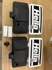 New Pair Hella Comet 550 Driving Lights Covers H3 Bulb 100w 12v See Descrip.