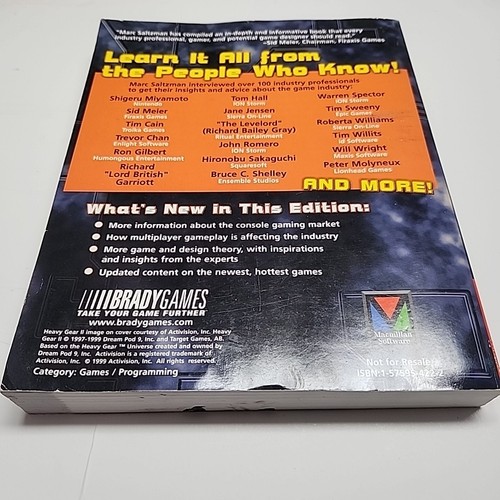 Game Design: Secrets Of The Sages Second Edition - MARC SALTZMAN - Picture 3 of 4