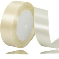 Geschenkband Satinband Beige 25Mm Breit, 23M, Dekoband, Bastelband, Hochzeit
