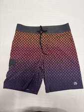 Ocean Current Black Purple Orange Swim Guard Mens Size 34 Shorts