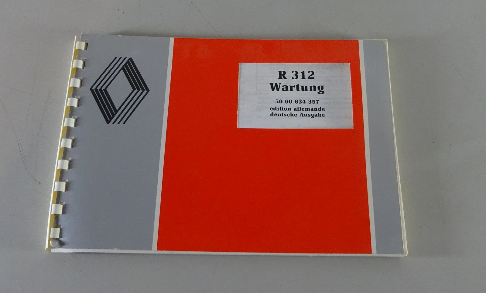 Operating Manual / Handbook Renault Truck R 312 Stand 01/1988