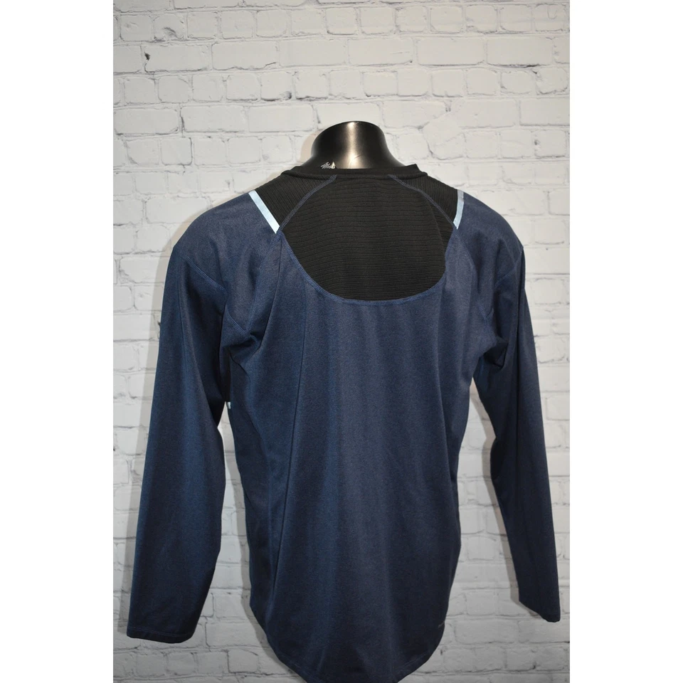 Camisa de Gimnasio Spyder Camisa de Entrenamiento para Hombres Talla Grande Rendimiento Poliéster ProwB Azul Foto 4 de 4