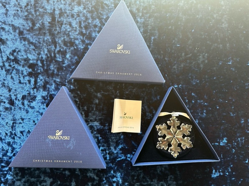 SWAROVSKI Annual Edition Crystal Snowflake Christmas Ornament 2016 Original Box