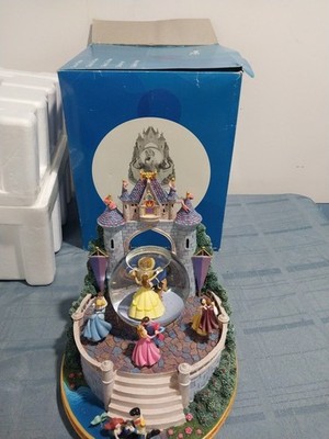 Disney Multi Princess Dancing Snow Globe Once Upon a Dream Rotating Music Box