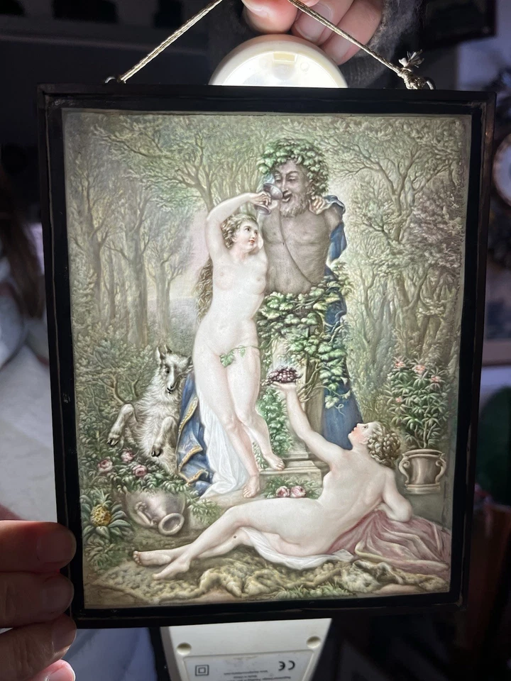 Sublime LITHOPHANIE Polychrome ancienne en porcelaine XIXème Antique porcelain - Photo 2/3