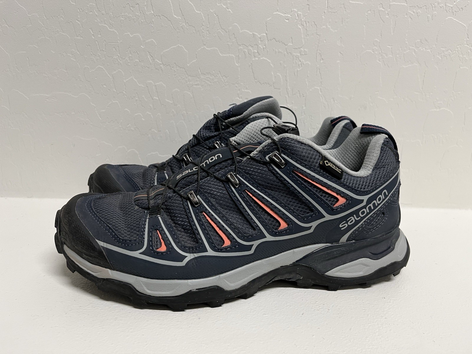 Scarpe Salomon X Ultra 3 blu grigio Gore Tex GTX trekking trail running uomo taglia 9