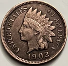 1902 Indian Head Cent US Copper JC1435​​​​​​​​​​​​​​​​