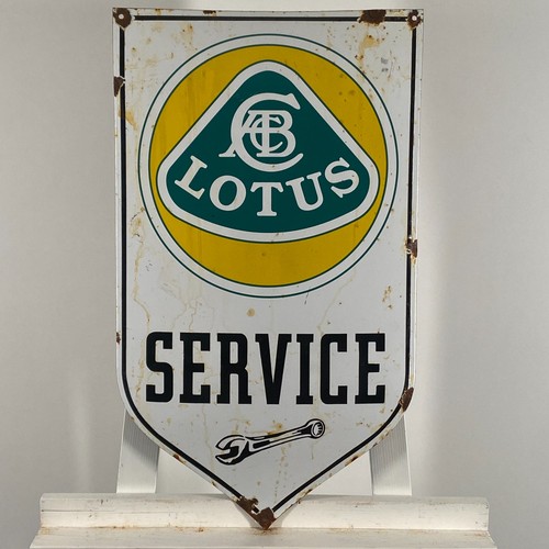 LOTUS - Enamel Sign - 60x35cm (23.6x13.8") - Collector Metal Rare Garage Signage