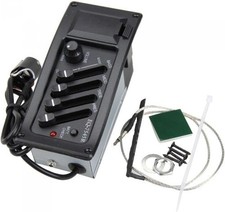 Acoustic Guitar Preamp Pickup Tuner 4 Band EQ-7545R Equalizer Pickup Tuner Piezo