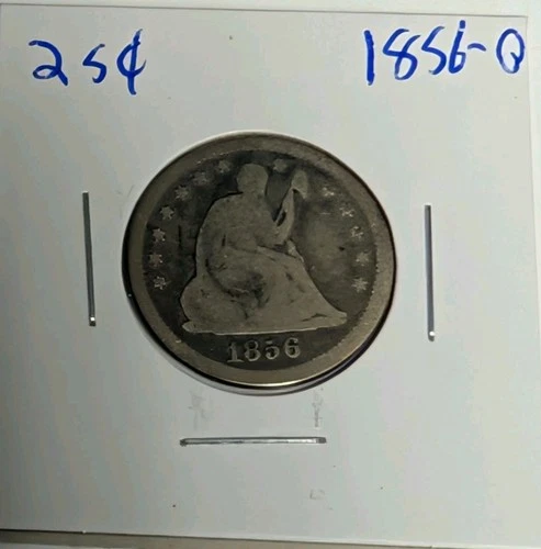 1856-O New Orleans Seated Liberty Silver Quarter 25 Cent