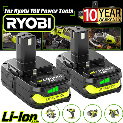 #ad 2PACK 3.6Ah For RYOBI 18V Battery One Plus Compact Lithium Ion P190 P192 P108 $29.00
