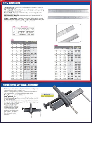 PRO-SERIES 12 X 1" 5R RIGID RULE GRADUATION 1/32,1/64,10THS & 100THS(4901-0212) - Picture 6 of 6