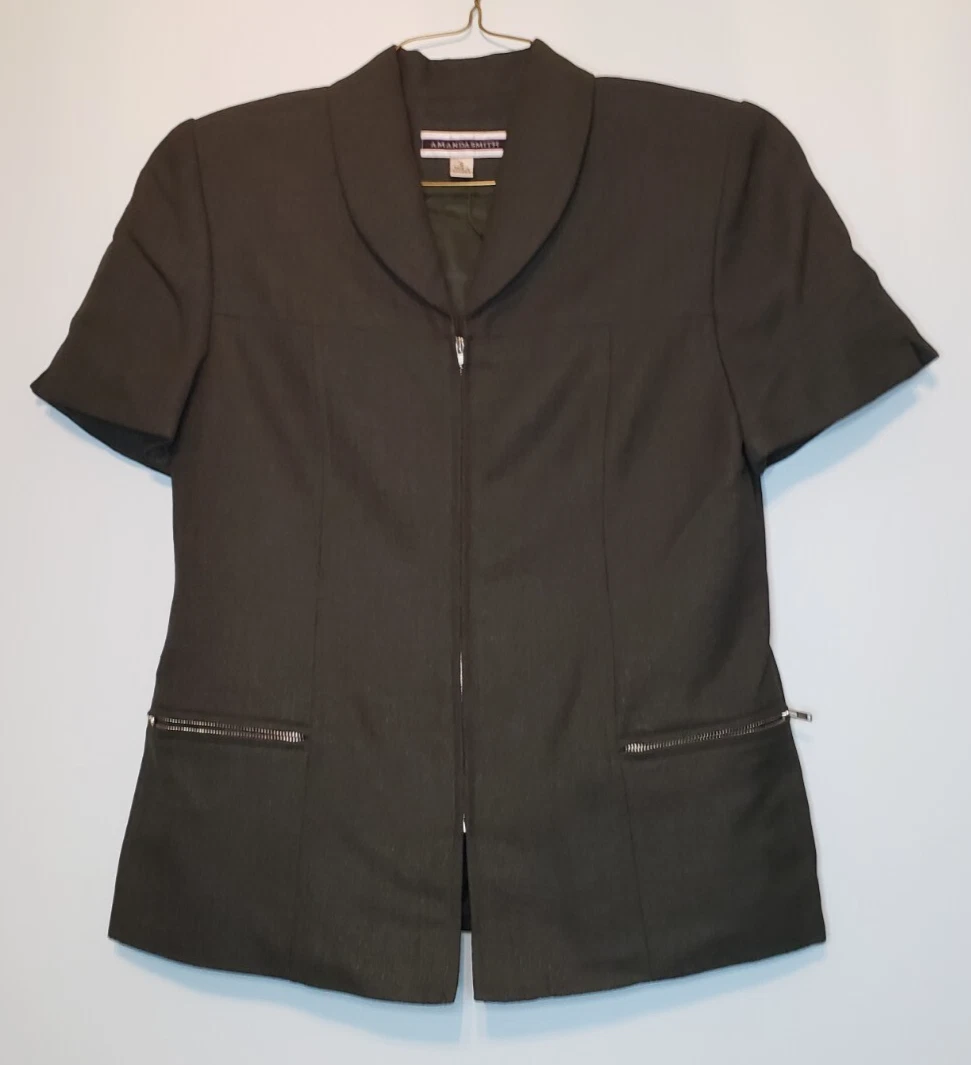 Veste Blazer Amanda Smith – Imprimé Jaune – Taille 10 – Doublée – Occasion Très Bon état