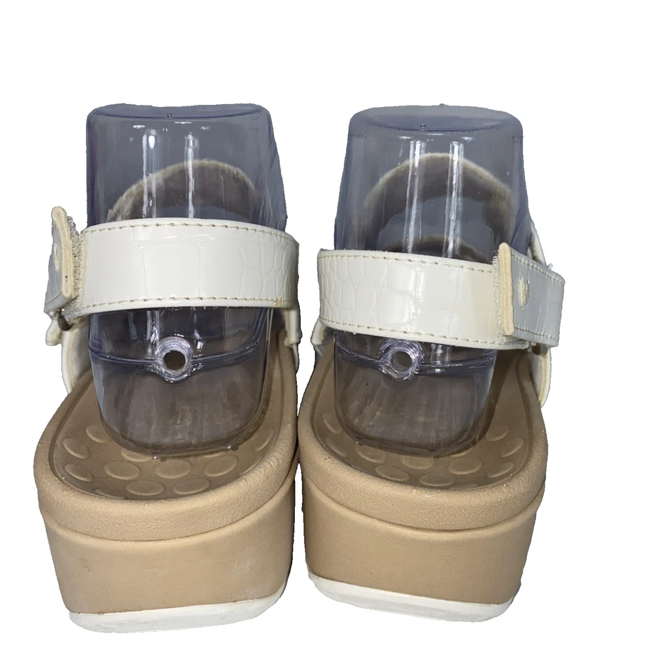 Vionic Roma Platform Wedge Sandal Womens Sz 6 Slingback Adjustable White Straps - Image 4 of 4