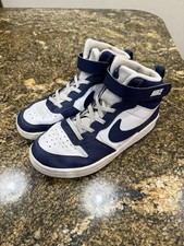Nike Kids Court Borough Mid 2 White/Navy CD7783-107 , Size: 3Y JJ31 20