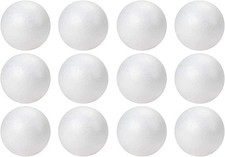 3 Inch Craft Foam Balls 12-Pack for DIY Projects and Decorations, White