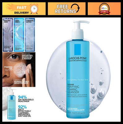 Oil-Free Foaming Facial Cleanser with Niacinamide & Ceramides, Pore Cleanser for