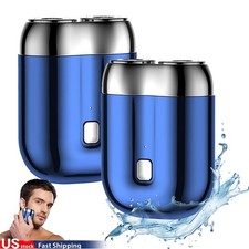 Dual-Head Portable Electric Shaver For Men Razor USB Rechargeable Home Travel US