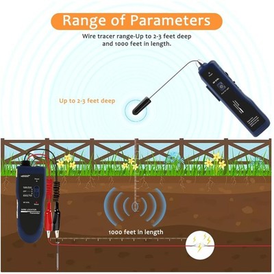 Electrical Wire Locator - Track Cables, Rechargeable Battery
