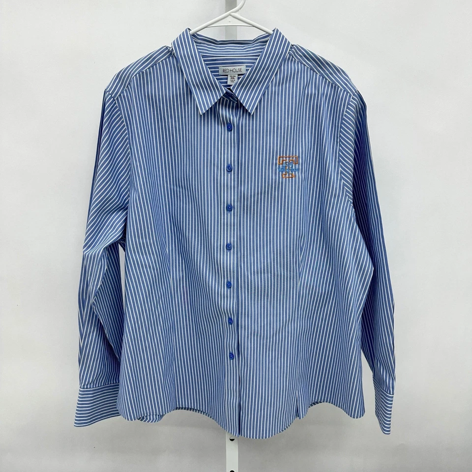 Camisa Red House XXL Rayas Azules Tennessee Dama Voluntarios Bordada Foto 2 de 4