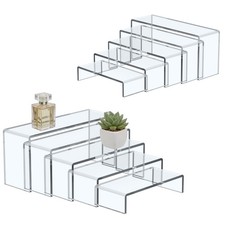 Acrylic Display Risers,10 Pcs 5 Sizes for Craft Fair Vendor Booth