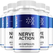  5 Pack Nerve Action Capsules   NerveAction Advanced Formula for Health