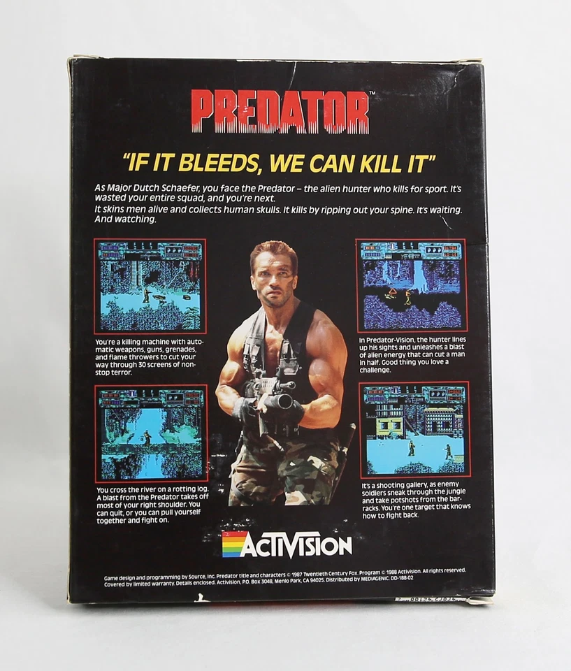 1987 Predator ActiVision CIB C64 Big Box PC RARE - Image 2 of 4