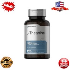 L-Theanine Supplement 400mg 120 Powder Capsules Reduce Stress Anxiety Help Sleep