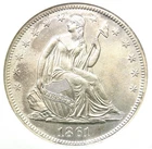 1861-O Seated Liberty Half Dollar 50C SS Republic 50C Shipwreck - NGC UNC B (MS)