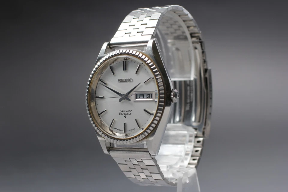 Vintage 1970 [Exc+5] SEIKO 5606-7000 Lord Matic Silver Automatic Men's Watch - Image 2 of 4