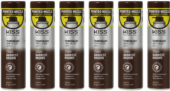 Spray de color de cabello temporal tintado, marrón más oscuro, 2,82 oz Foto 3 de 4