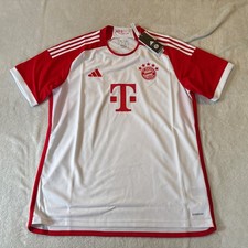 2023-24 Men  s Adidas Bayern Munich Home White Soccer Jersey XL Germany