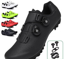 Herren MTB Fahrradschuhe SPD Cleats Selbstverriegelnd Rennrad Turnschuhe Gr.
