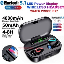 Wireless Earbuds TWS Bluetooth 5.1 Headphones Stereo Earphones IPX7 Waterproof