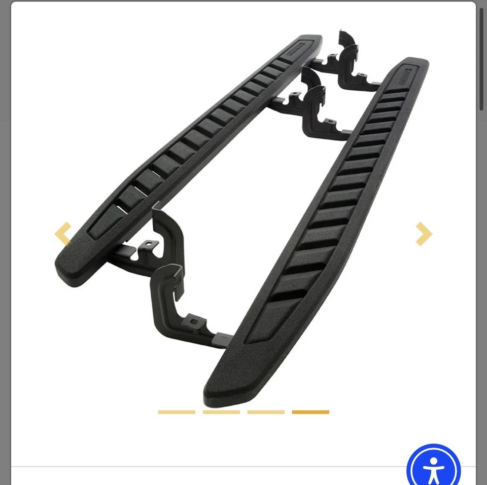 GMC Sierra 1500 2500 3500 doble cabina fabricante de equipos originales de fábrica 2019-2025 peldaños de asistencia negros Foto 3 de 4