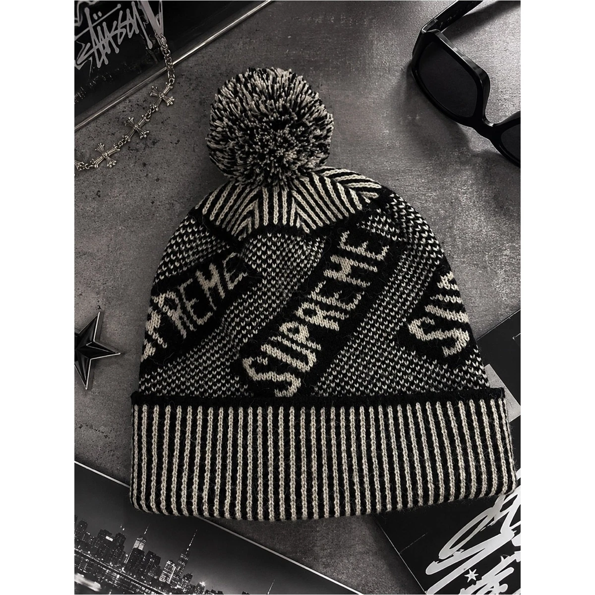 Supreme Beanie Black Hats for Men for sale | eBay