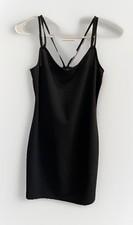 Jump Apparel Women’s Mini Black Dress Scoop Neck Body con Medium NEW