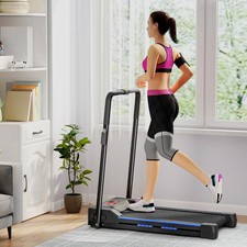 Motorised Home Treadmill Walking Machine LCD Monitor Workout Fitness Exercise