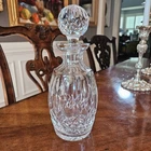 Vintage Waterford Crystal Lismore Tall Decanter W/Stopper 10.5" Gothic Signature